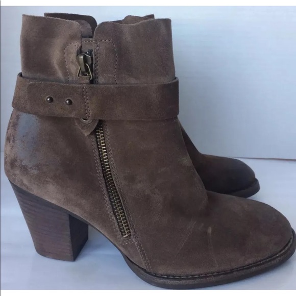 COPY Paul Green Dallas Brown Nubuck Leather Ankle Boot 6 - Picture 1 of 12